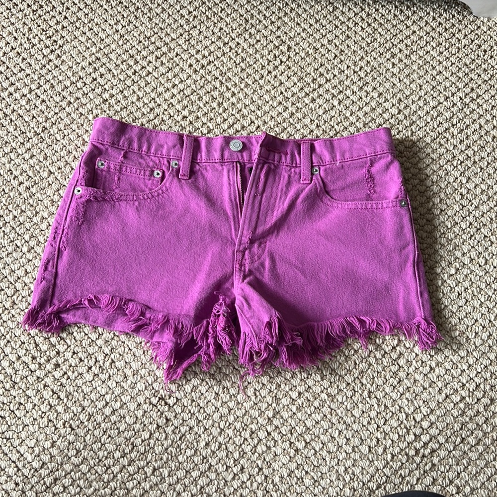 Lucky brand purple/pink frayed shorts